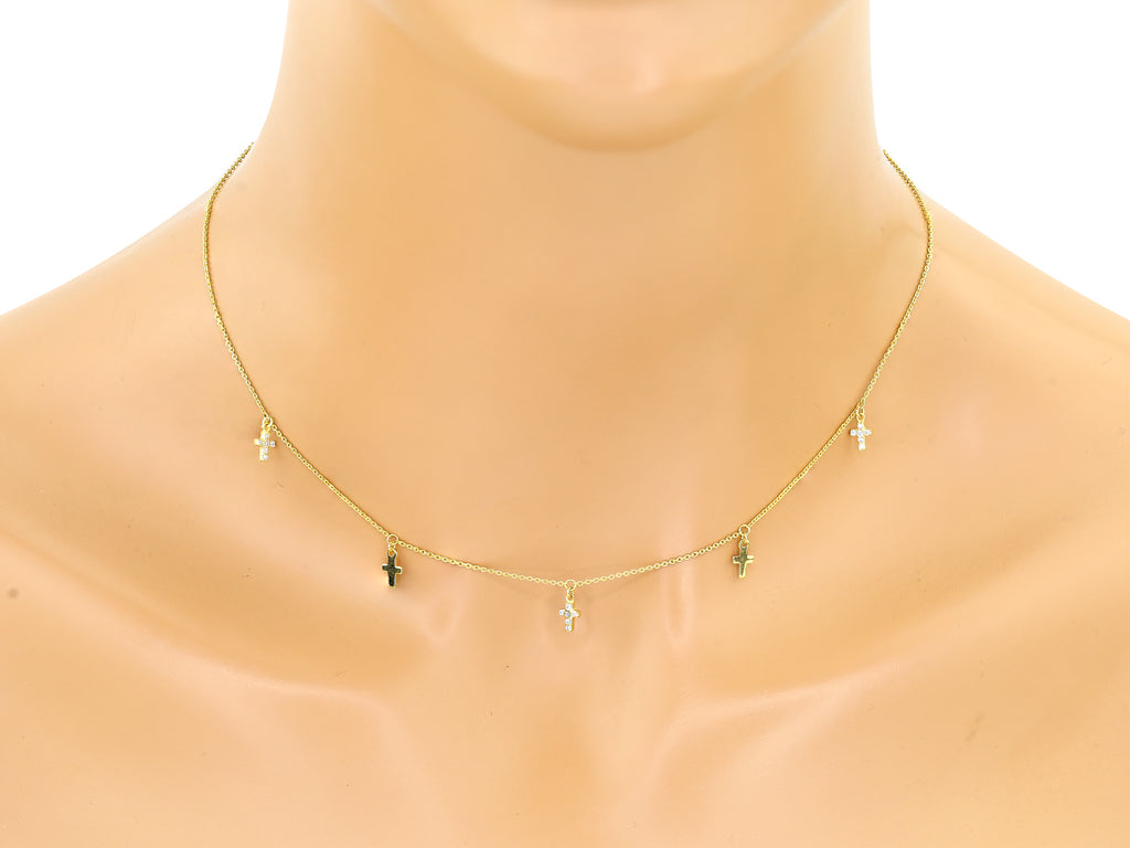 Mini Multi Cross Necklace – Dominique's Jewelry