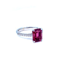 Load image into Gallery viewer, Diamond &amp; Pink Tourmaline Ring.
