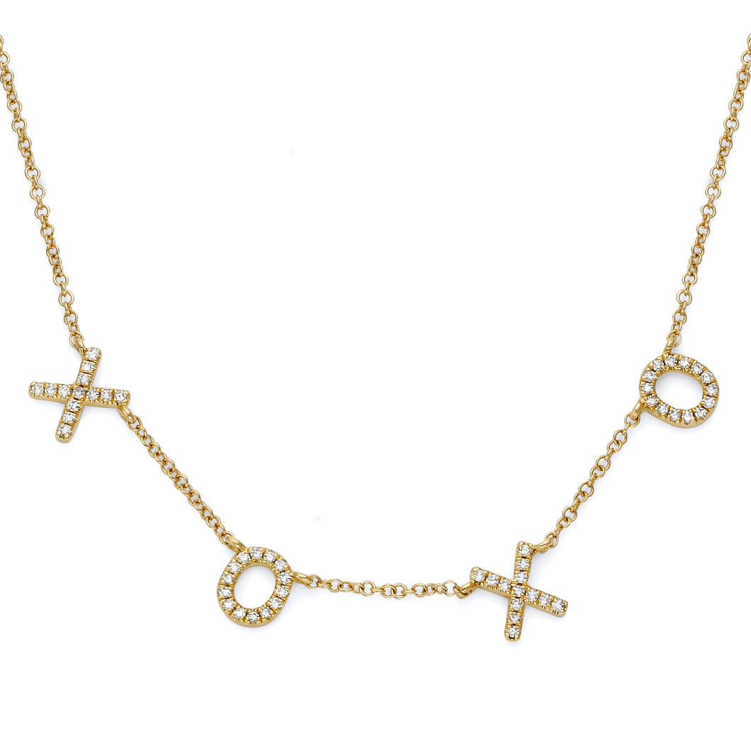 Hugs and Kisses Diamond Necklace