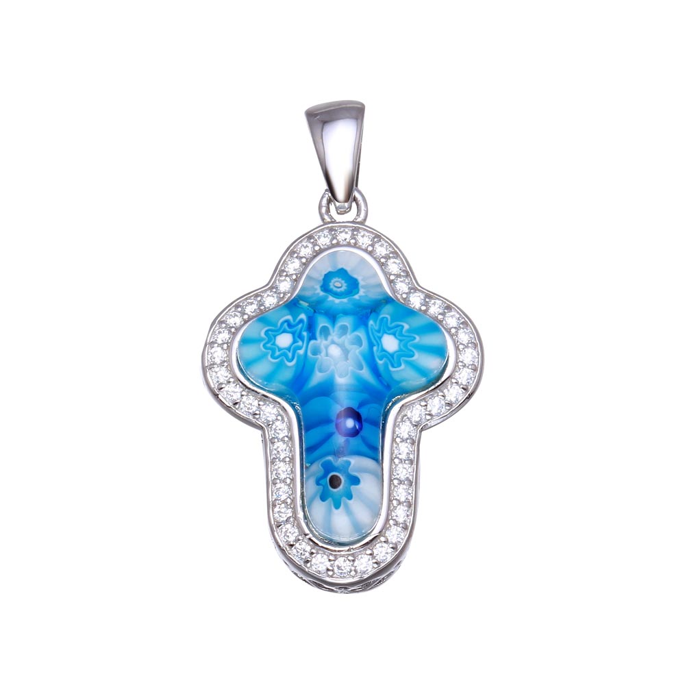 Murano Glass Cross Pendant