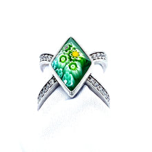 Load image into Gallery viewer, Murano Glass CZ Ring
