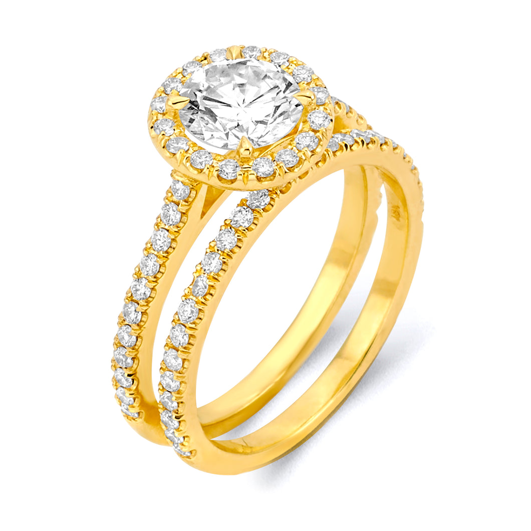 Halo Diamond Engagement Ring.