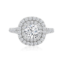 Load image into Gallery viewer, Double Halo Diamond Engagement Ring
