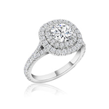 Load image into Gallery viewer, Double Halo Diamond Engagement Ring
