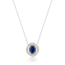 Load image into Gallery viewer, Blue Sapphire Diamond Necklace
