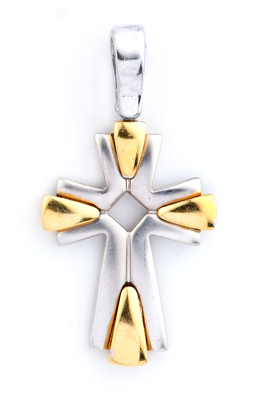 18K Gold Cross Pendant