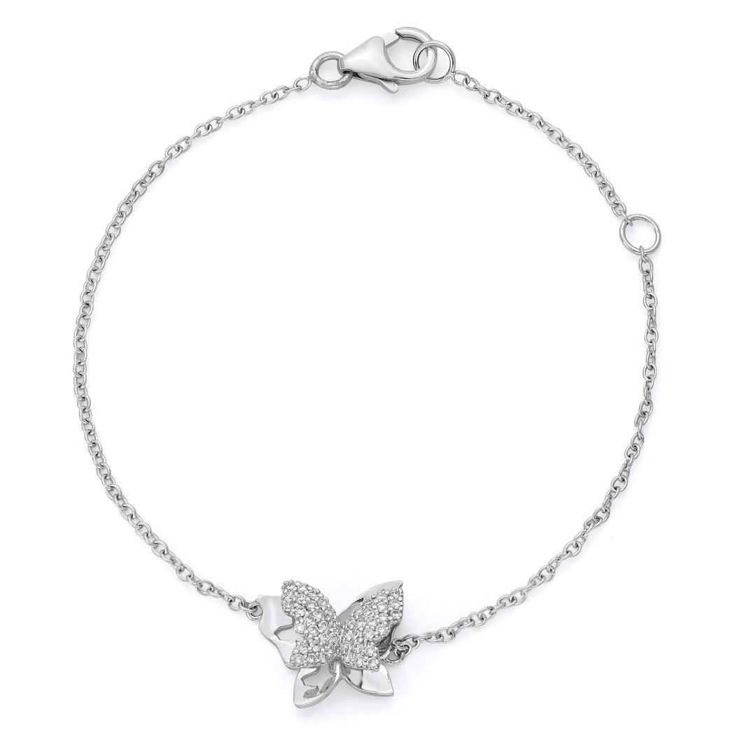 Diamond Pave Butterfly Bracelet