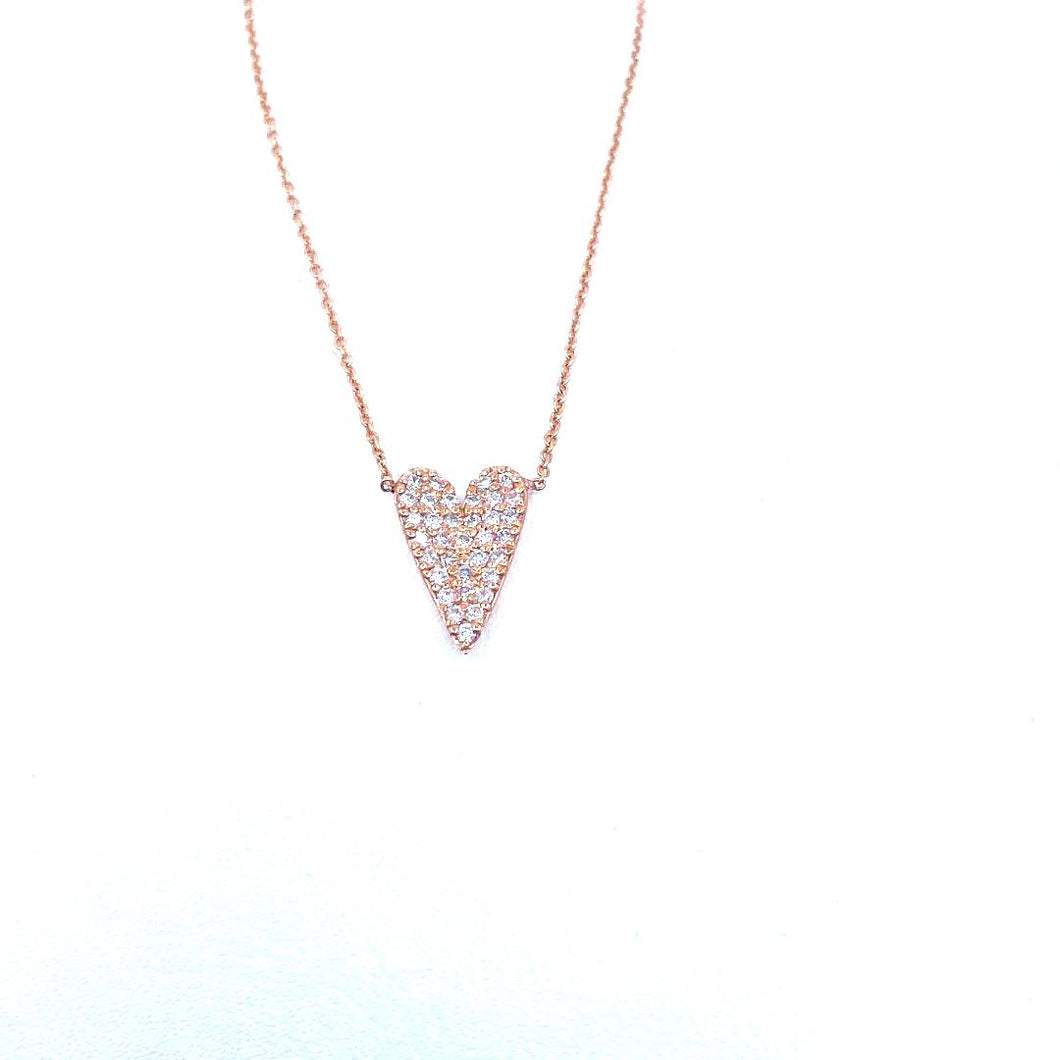 Micro Pave Set Diamond Necklace