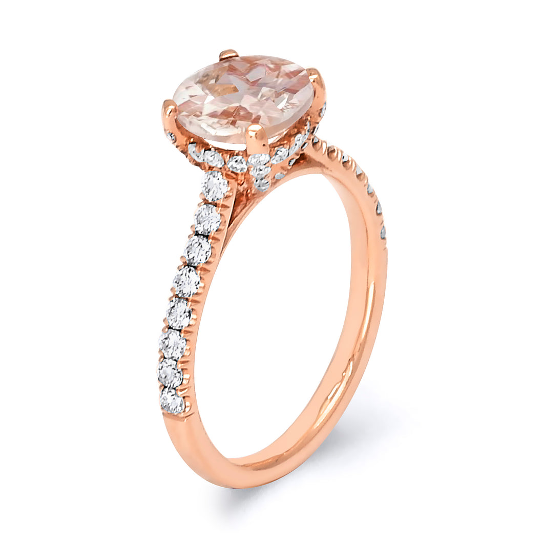 Morganite Diamond Ring