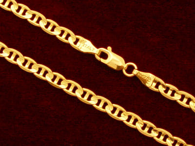 Flat Marina Yellow Gold Chain