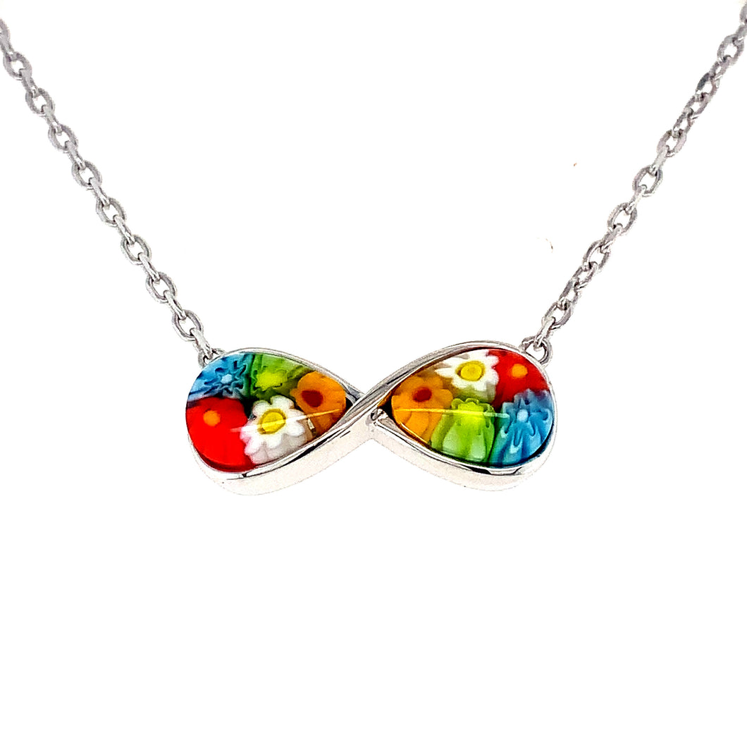 Murano Glass Infinity Necklace