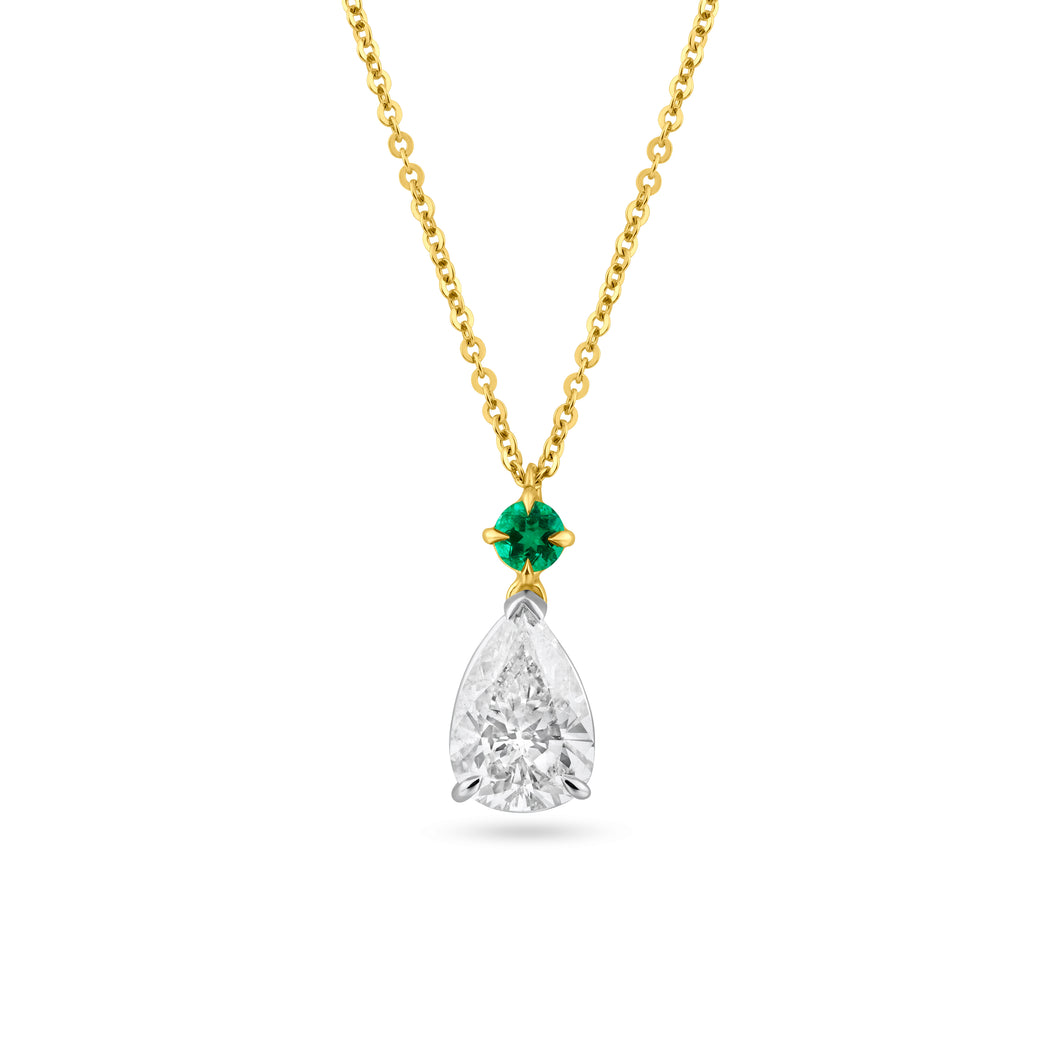 Pear Shape Brilliant Diamond Necklace