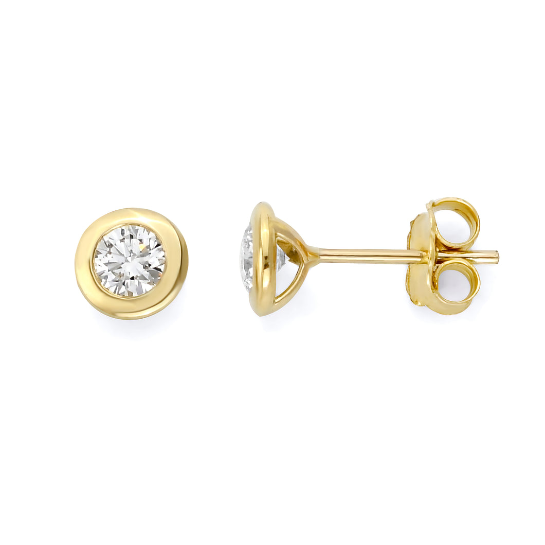 Bezel Diamond Studs