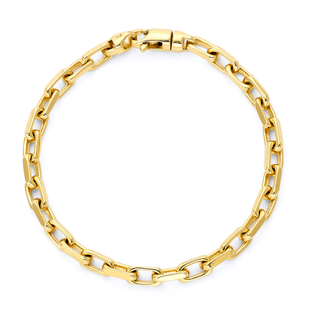 Solid Oval Link 4mm Bracelet